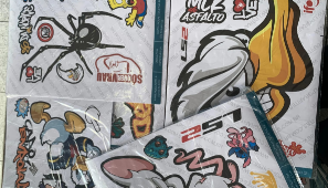 Cartela de adesivo - LPGRAFITES