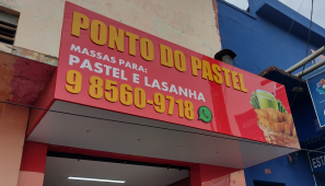 Fachada de ACM e letreiro em PVC - LPGRAFITES